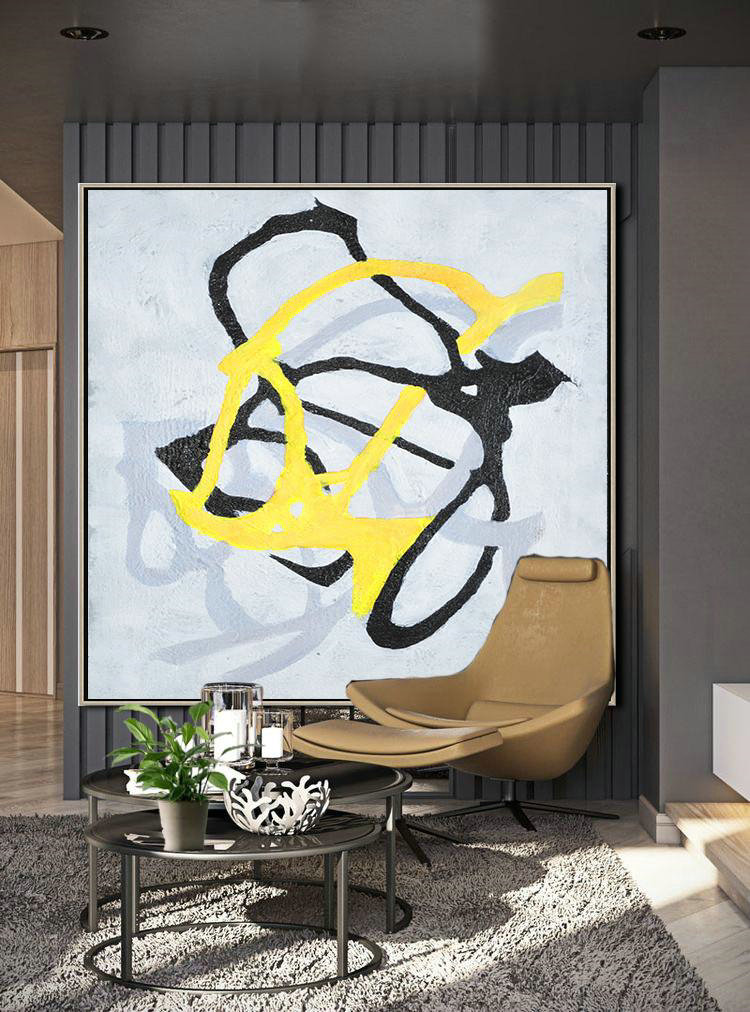 Original Extra Large Wall Art,Hand-Painted Oversized Minimal Painting On Canvas,Large Wall Art Canvas